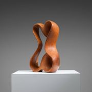 Abstract sculpture with organic flowing curves