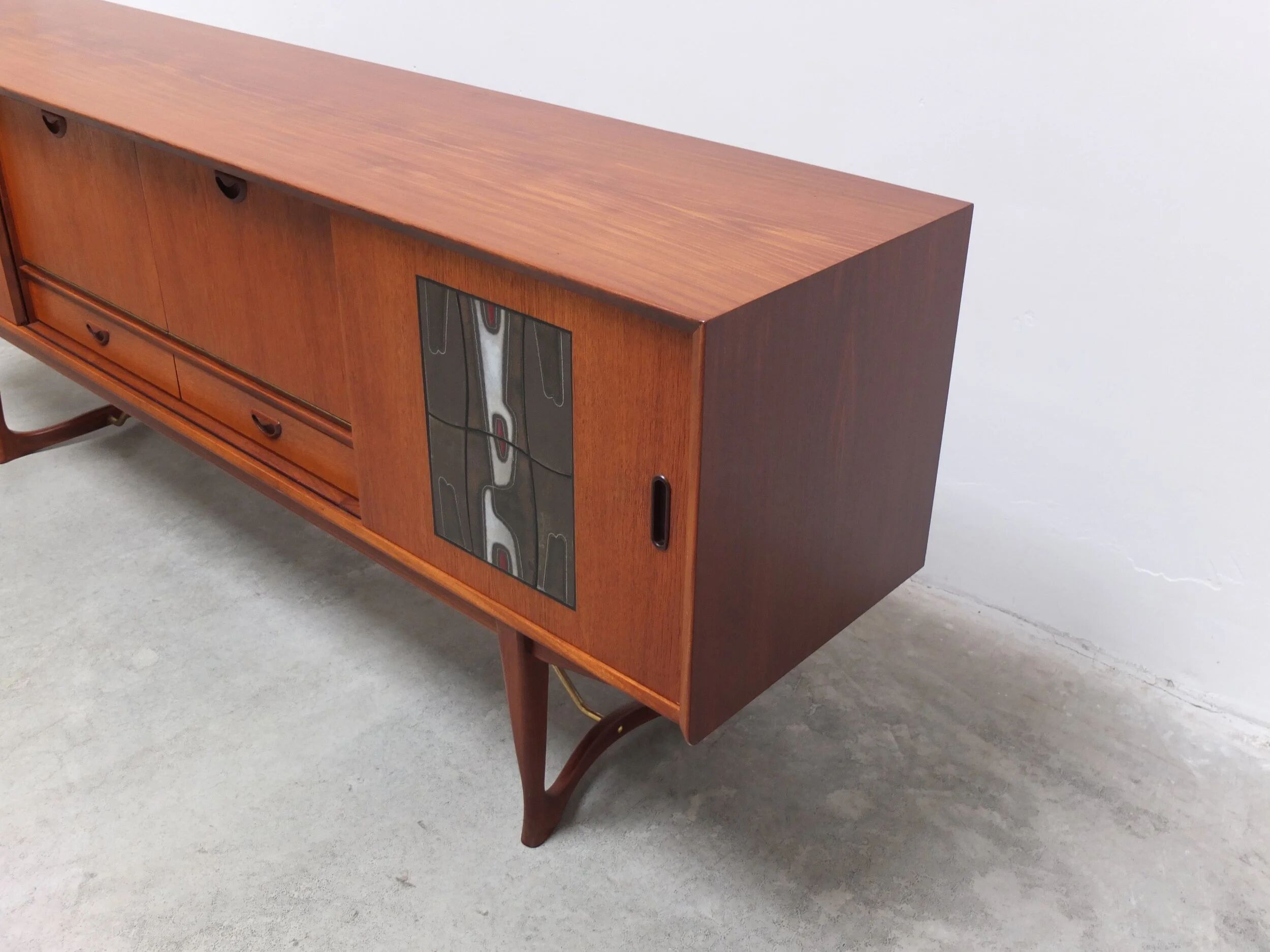 Decorative sideboard by Louis Van Teeffelen for Wébé, 1950s