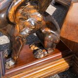 Renaissance-style dining table in solid wood
