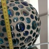 Glass and concrete ball lamp