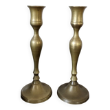 Pair of brass candlesticks