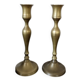 Pair of brass candlesticks