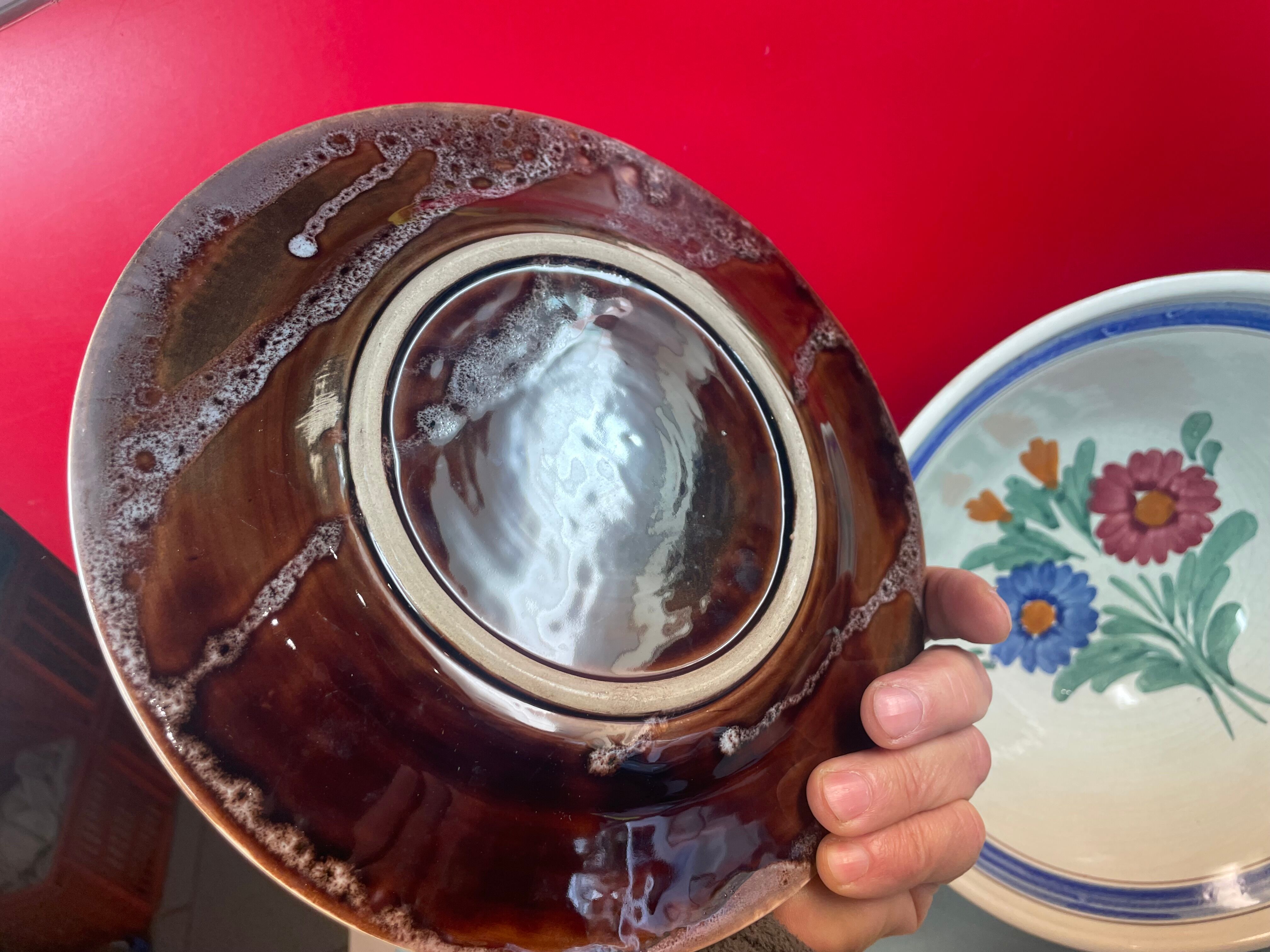 Old floral décor tableware 1 bowl, 6 flat plates & 4 bowls