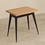 Table bistrot tolix T55 plateau chêne massif