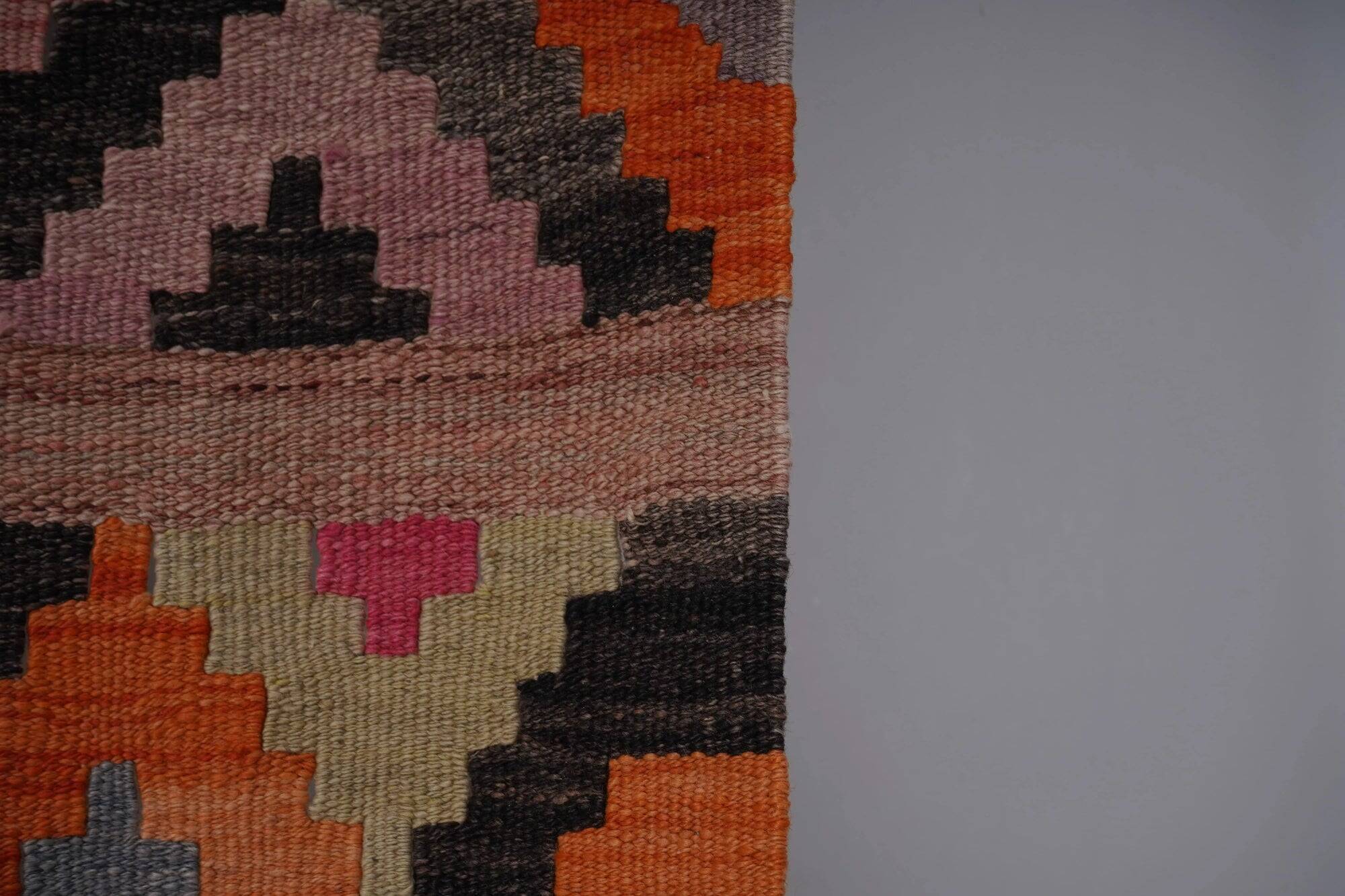 Vintage Turkish hallway rug 94x405 cm