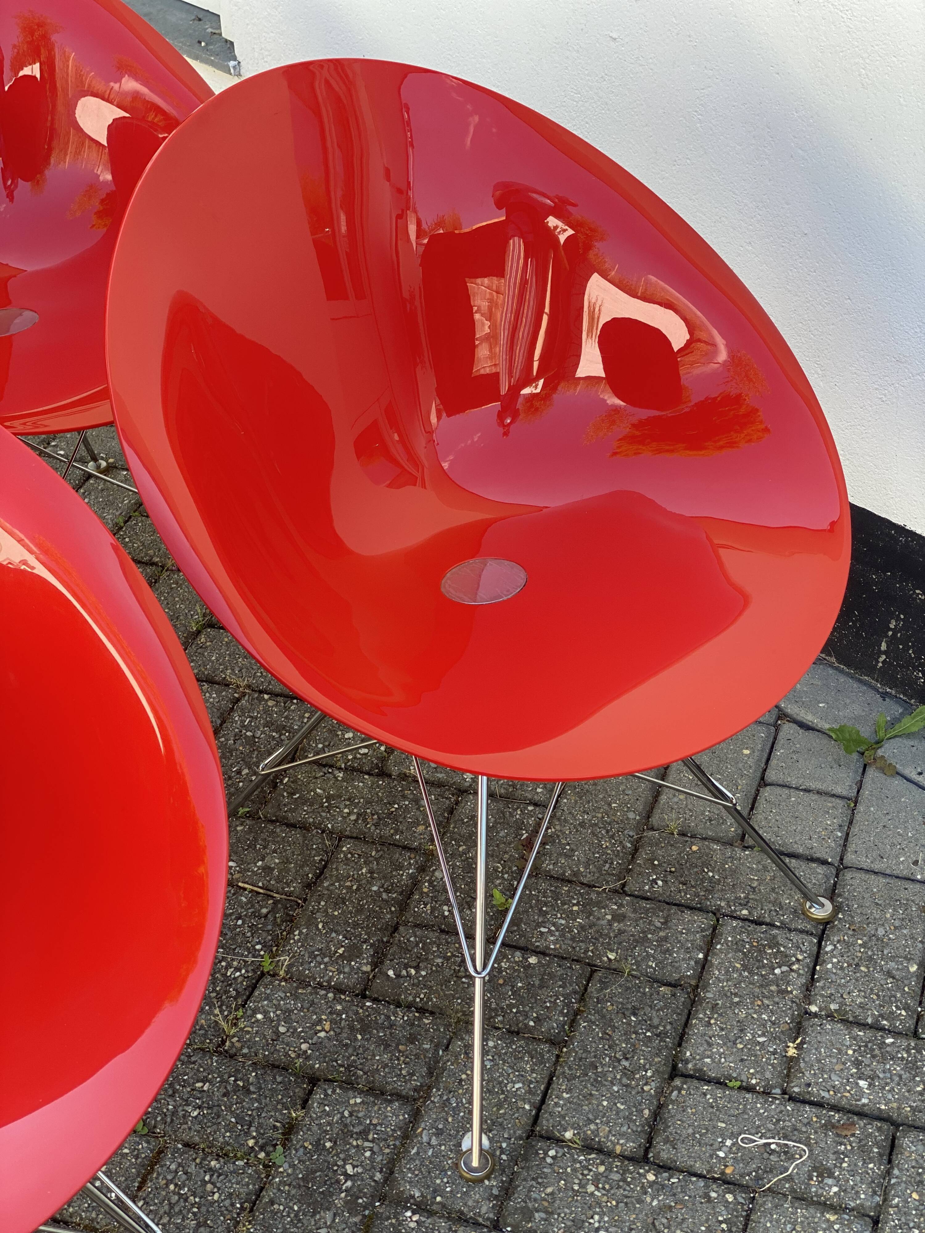 Eros chair with wire base by Philippe Starck, Kartell