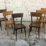 Series of 20 old bistro vintage chairs