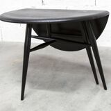 Ercol 1960 model 308 coffee table half-moon matte black