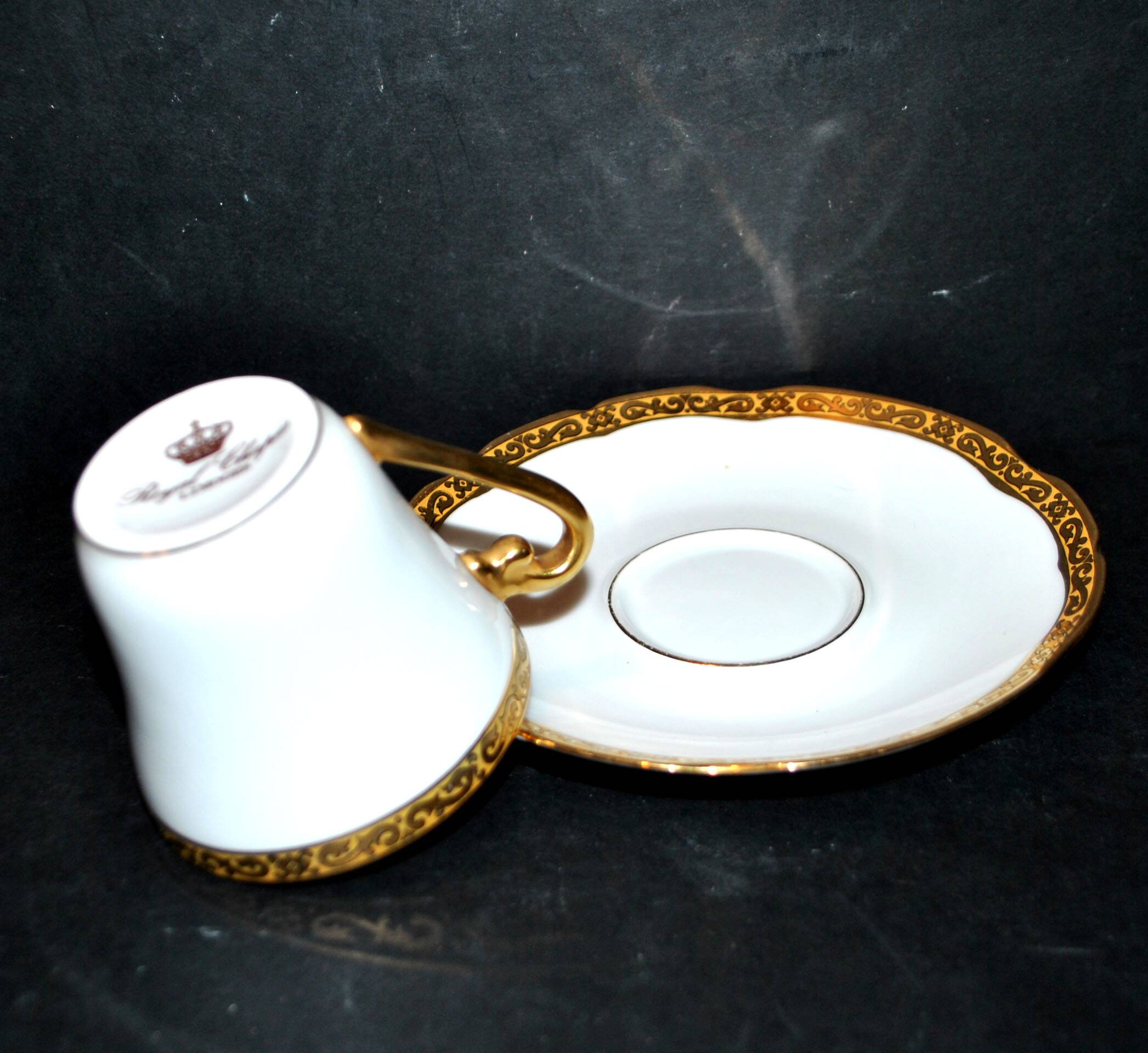 Vintage Limoges porcelain coffee cup ROYAL CHAPUS 1970