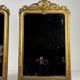 Ensemble de 2 miroirs dorés antiques français du 19ème siècle