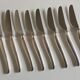 Set 8 knives 1960 Christofle silver metal space age
