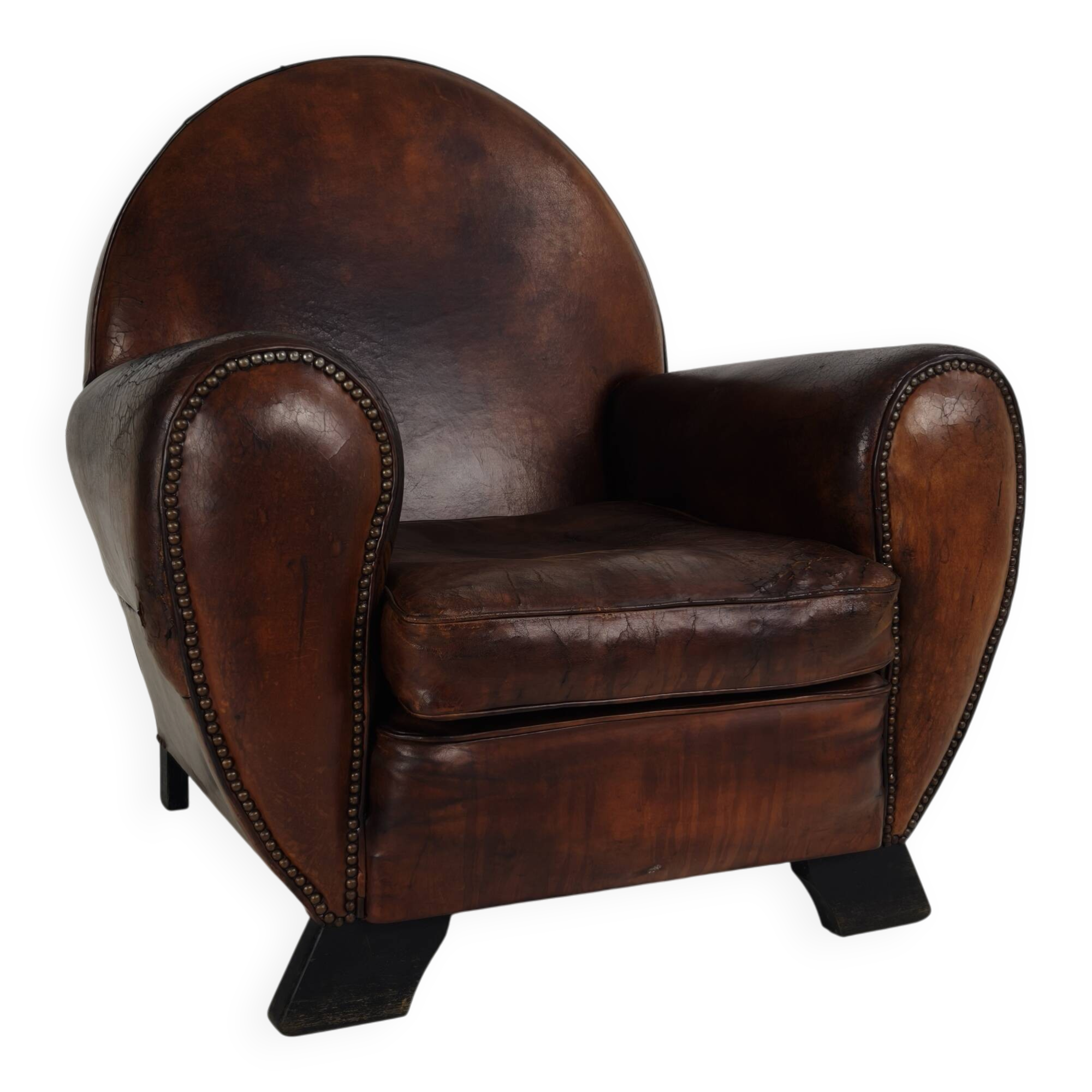 Leather Art Deco Gentleman’s Club Chair