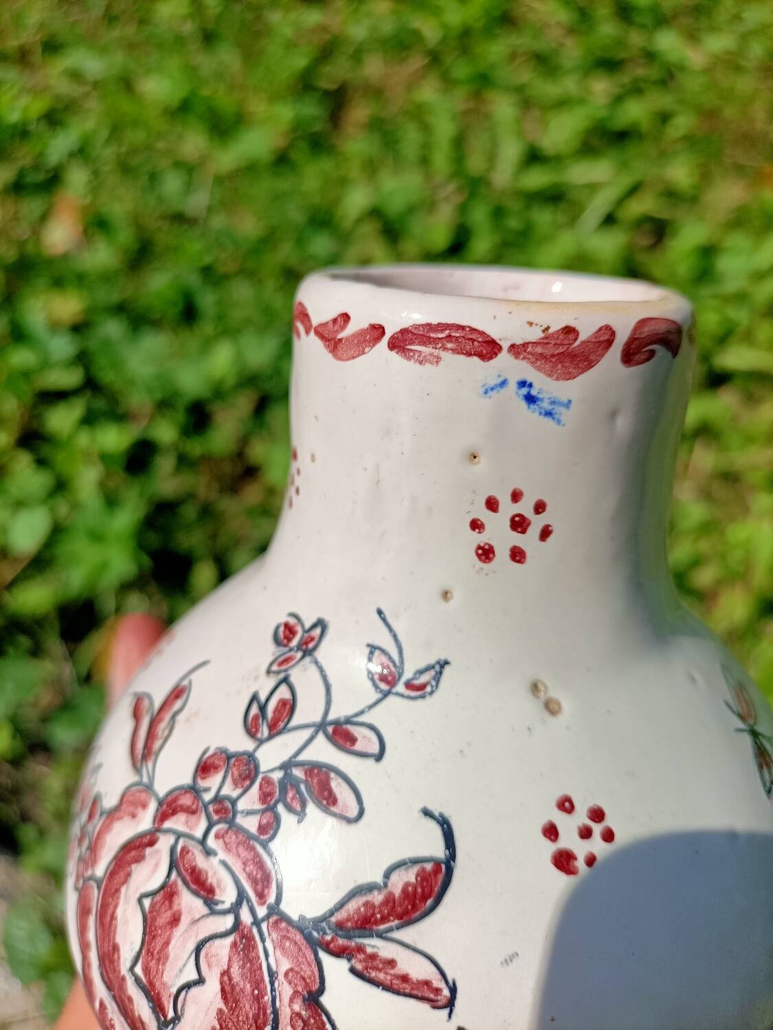 Old pink retro vase