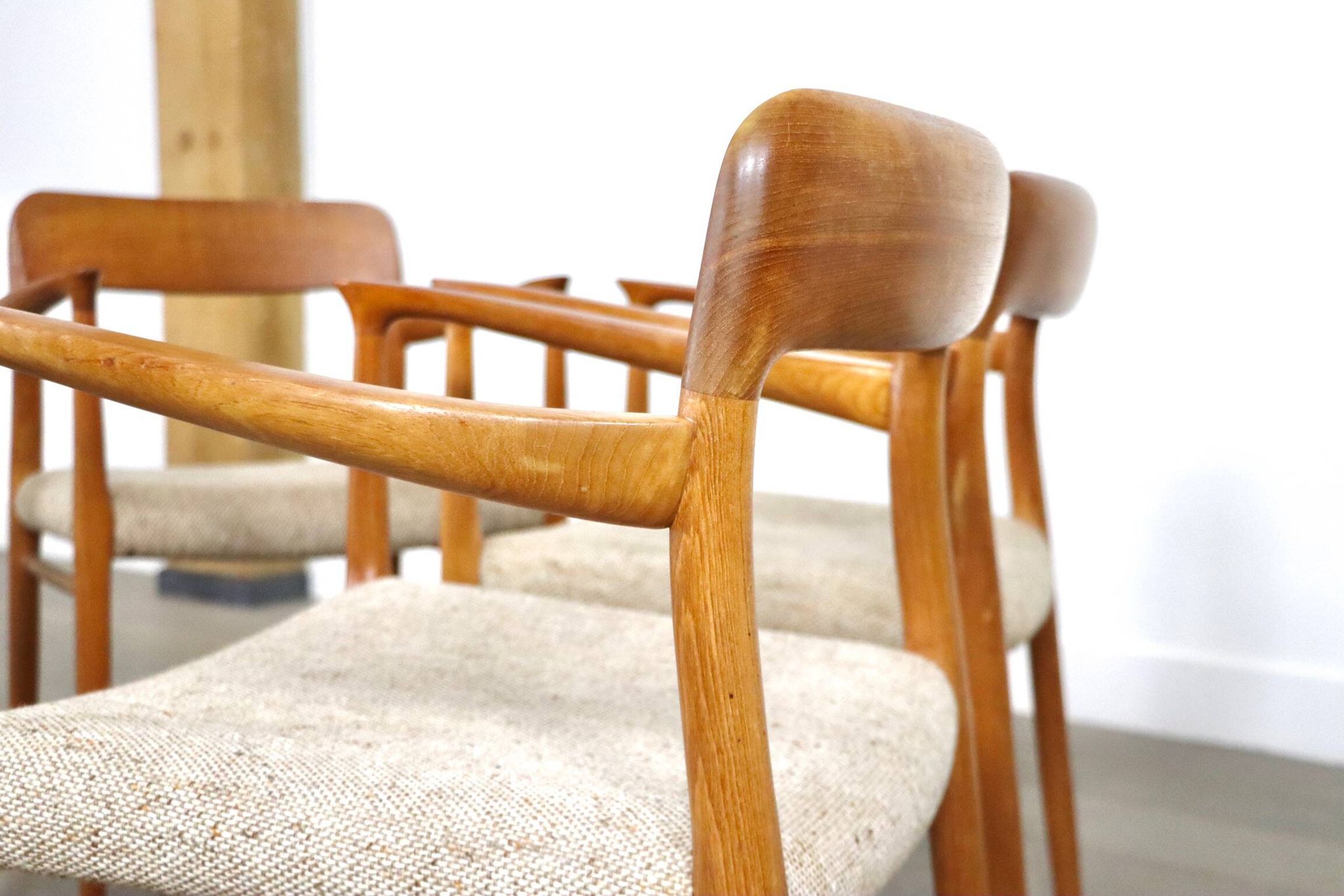 Set Of 4 Model 56 Dining Chairs In Oak By Niels Otto Møller, 1960s