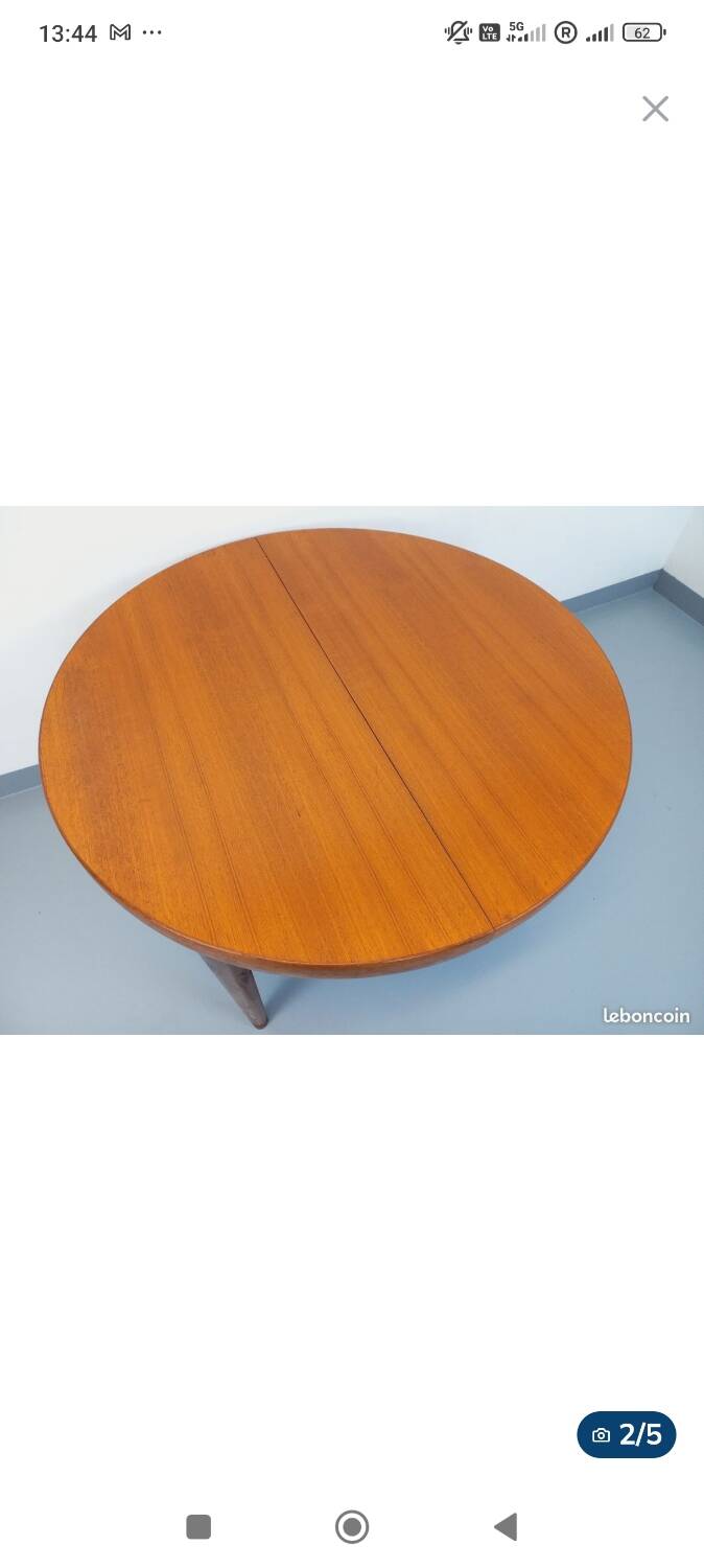 Table scandinave vintage teck