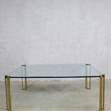 Vintage design glass messing coffee table Peter Ghyczy 'pure luxury'