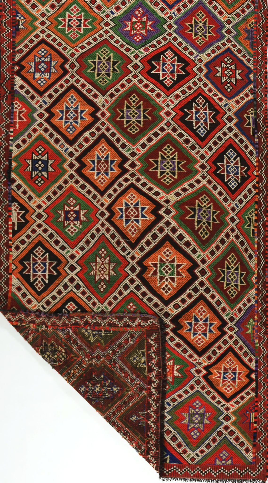 Tapis kilim artisanal anatolien 288 cm x 130 cm
