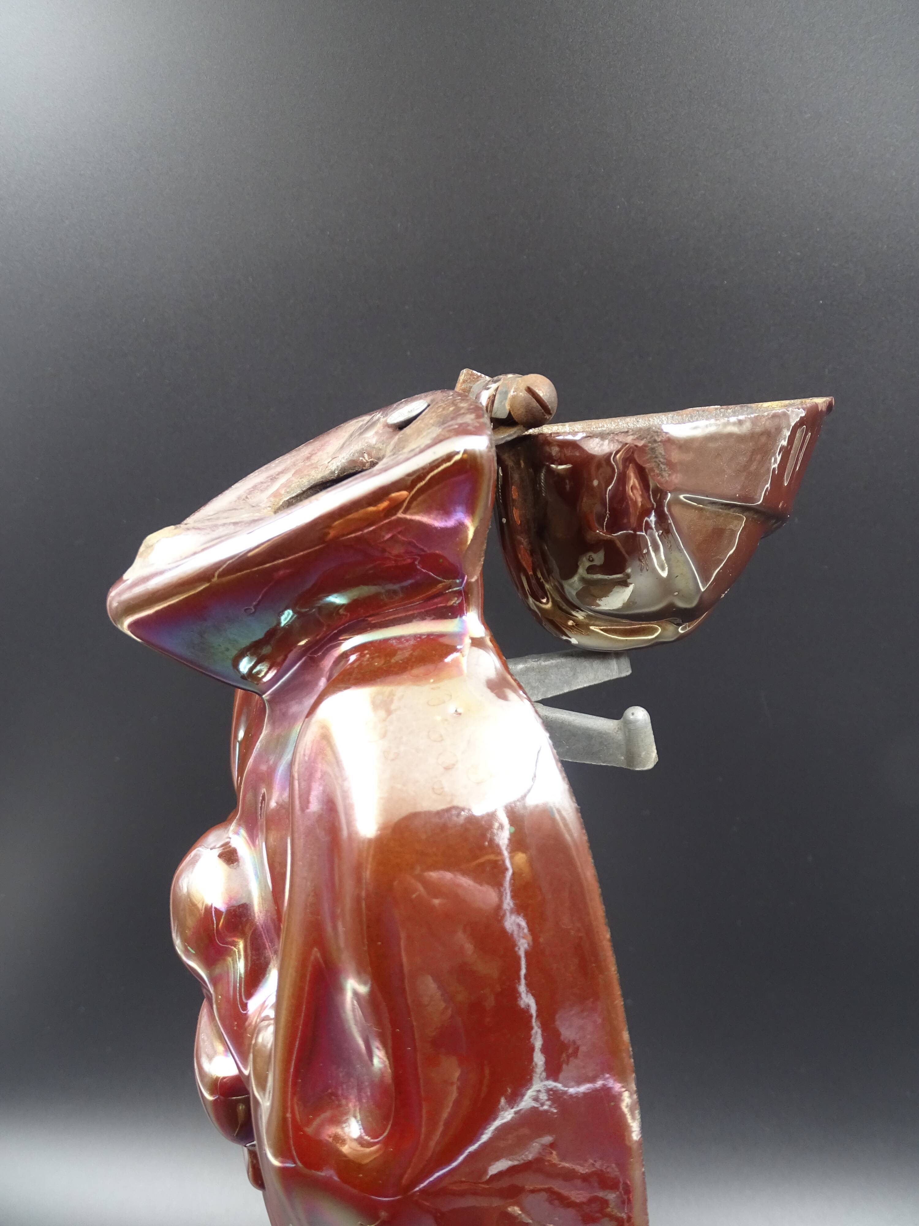 Full chimney servant of his accessories - The enamelled cast iron knight