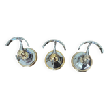 Chrome and gold metal coat rack