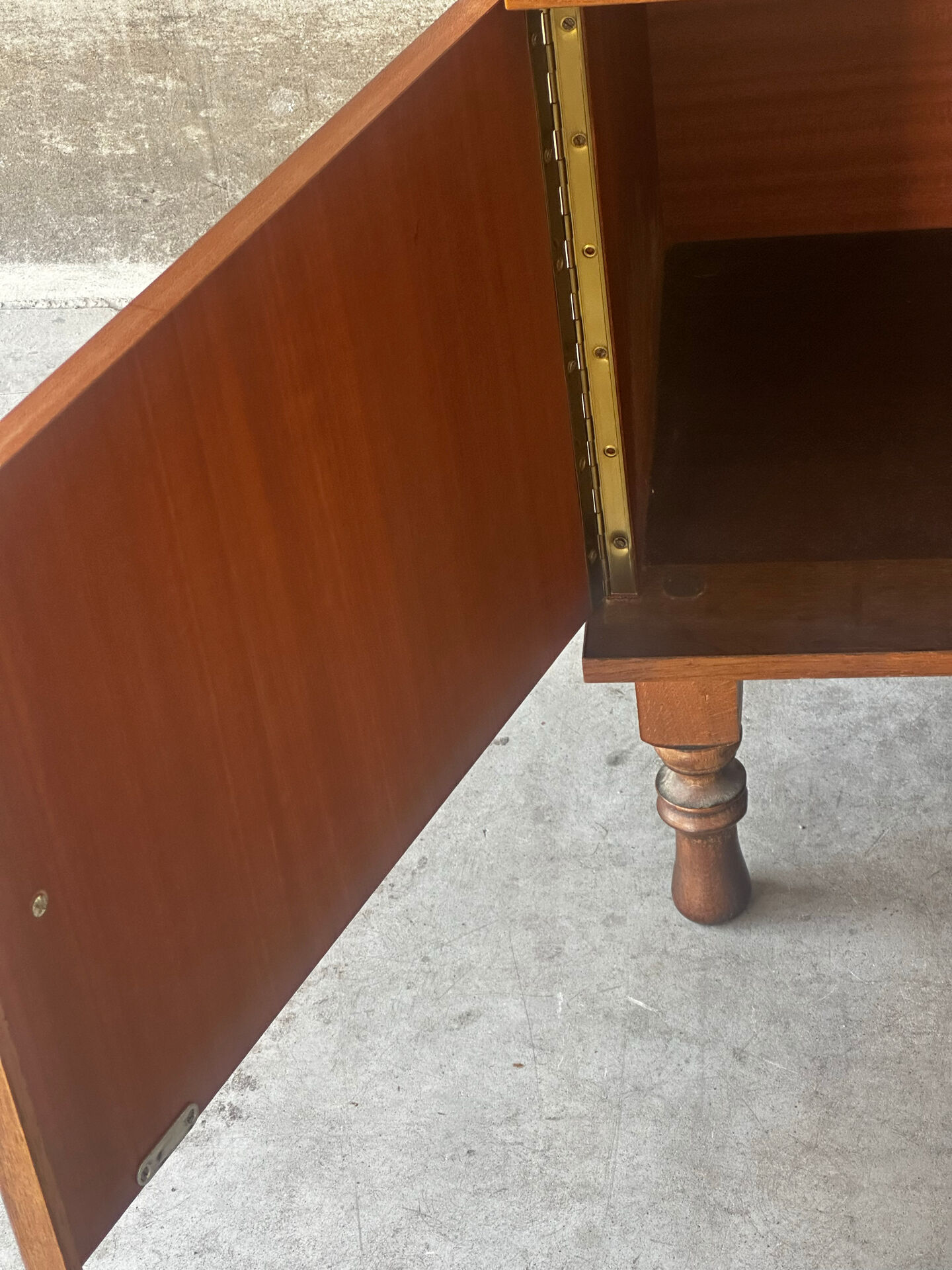 Coiffeuse vintage à miroir triptyque, années 1950