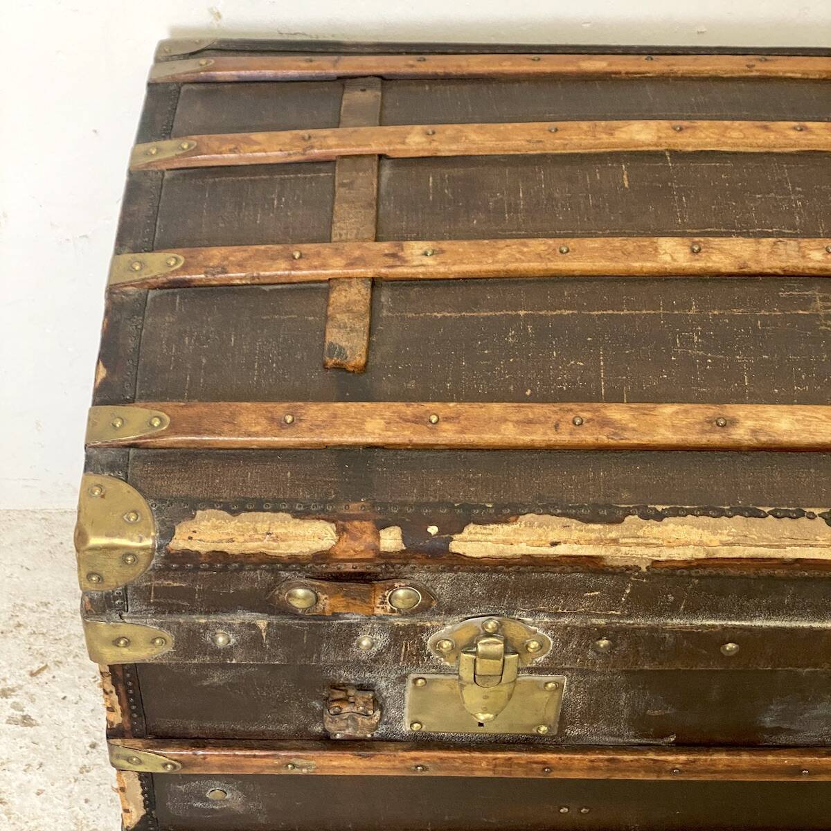 Large vintage travel trunk from the 1930s.