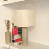 Stoneware and woven jute lamp
