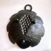 Artisanal embossed metal tripod dish