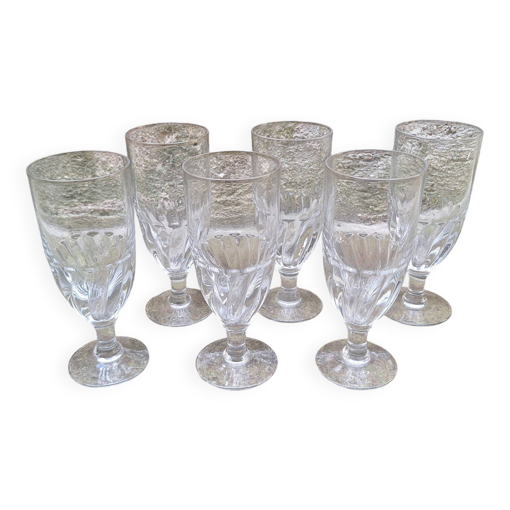 Set of 6 absinthe glasses
