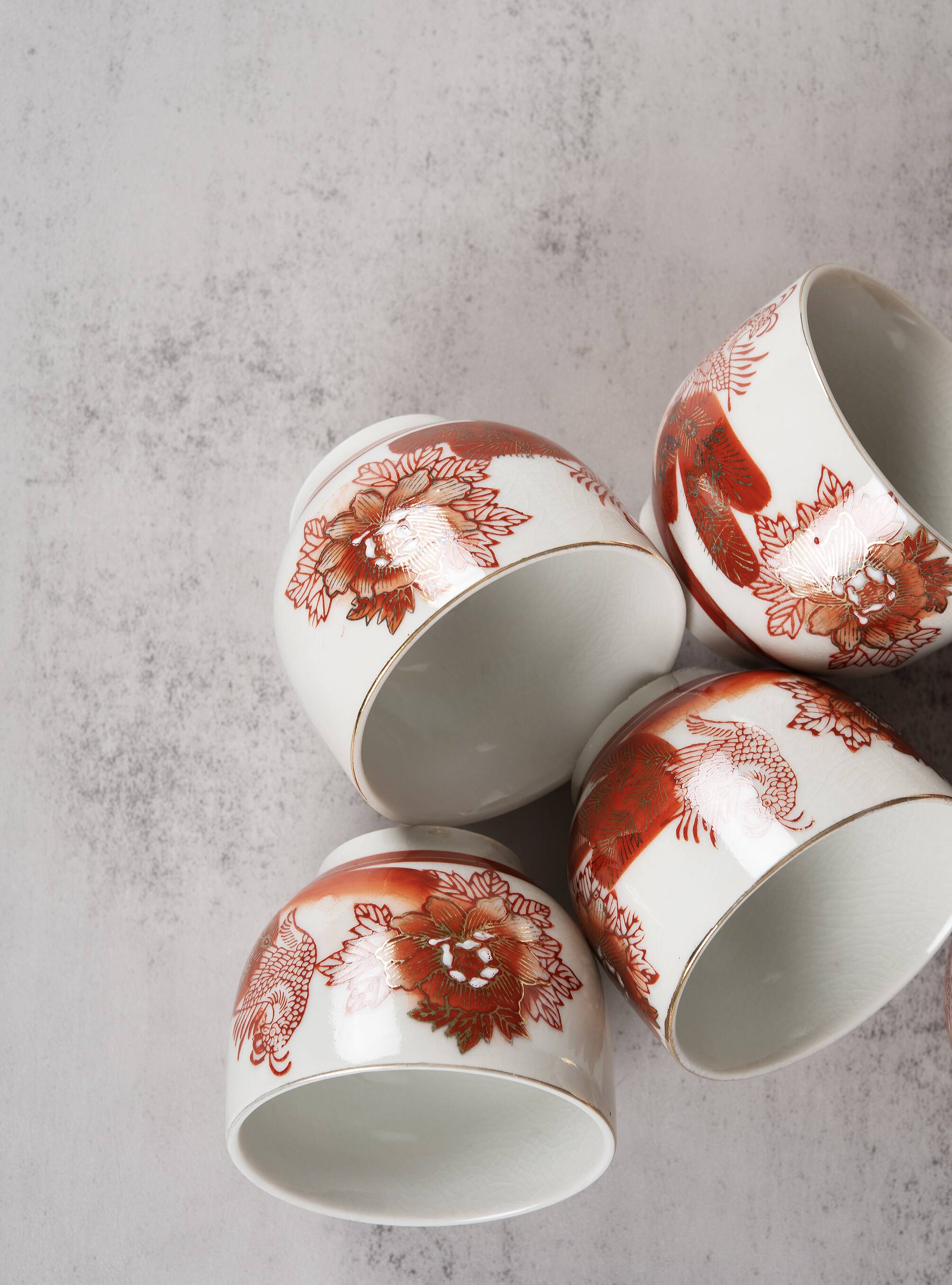 Set of 6 tea cups, JAPAN