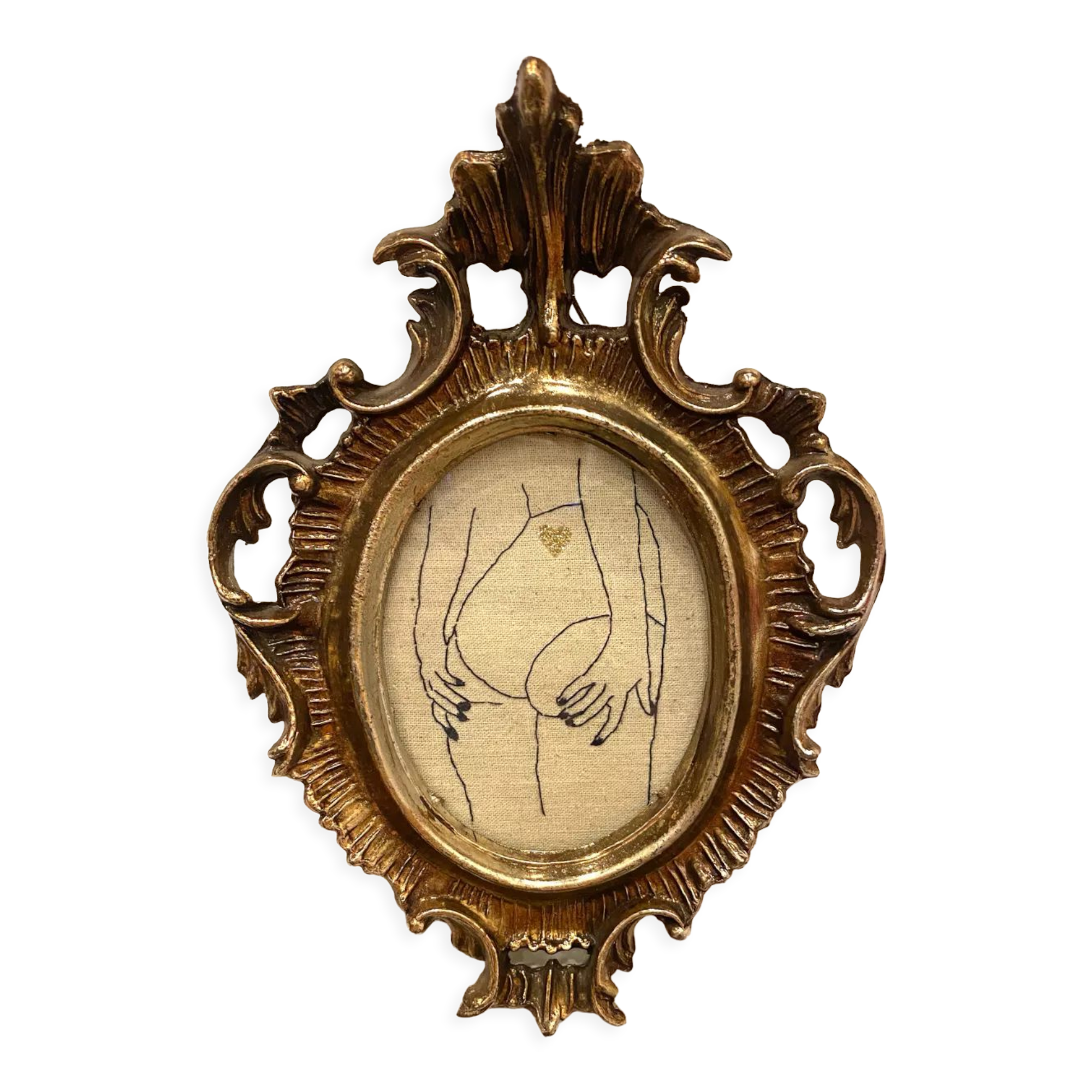 Framed hand embroidery