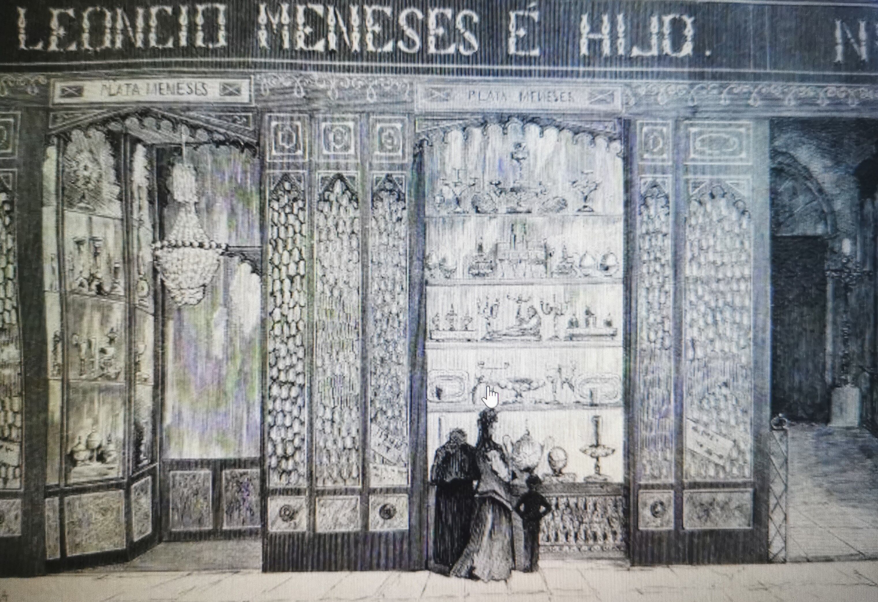 Silver modernist tray Meneses