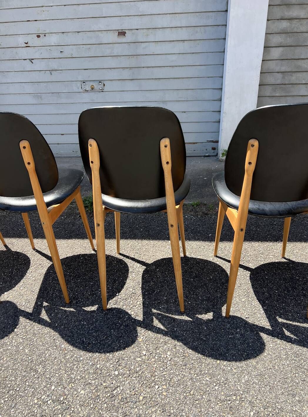 5 Chaises Pégase, Pierre Gurariche pour Baumann