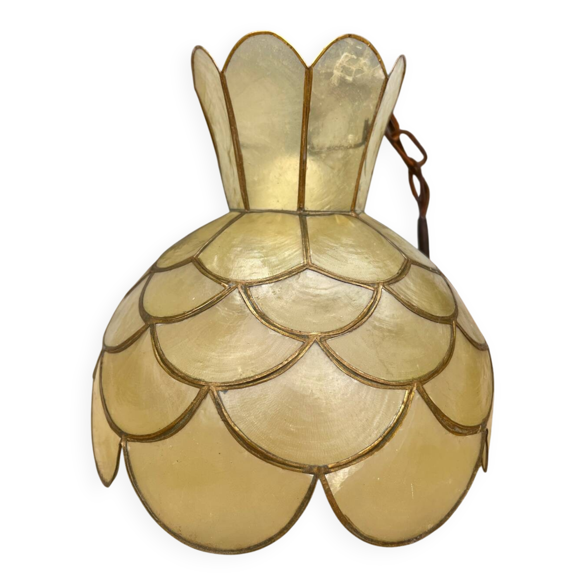 Golden mother-of-pearl "Mermaid" earrings