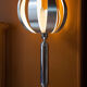 Vintage lamp, table lamp, chrome lamp with brushed steel blades, flower lamp, design lamp
