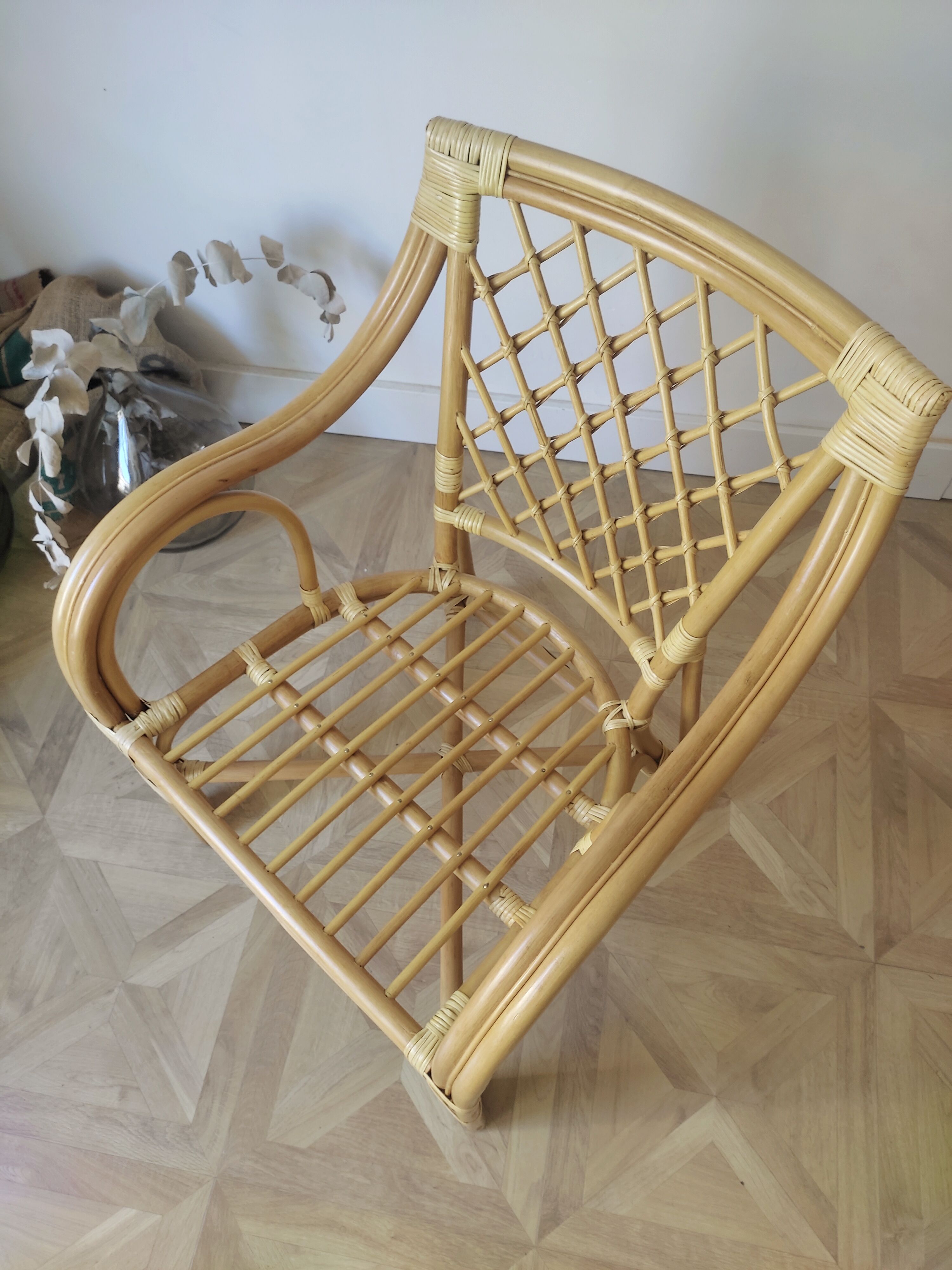 Rattan armchair