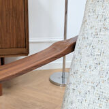 Vintage reupholstered Scandinavian armchair