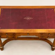 French bureau from the 19th century, Empire style in mahogany, leather with extensions.