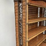 Bookcase bamboo wicker rattan