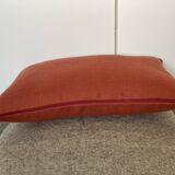 Paprika linen cushion