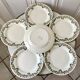 Set of 6 flat plates earthenware New Givors model "RIta" 30s