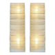 Elegant Italian Diamanté Murano Glass and Brass Flush Mount Wall Sconce