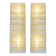Elegant Italian Diamanté Murano Glass and Brass Flush Mount Wall Sconce