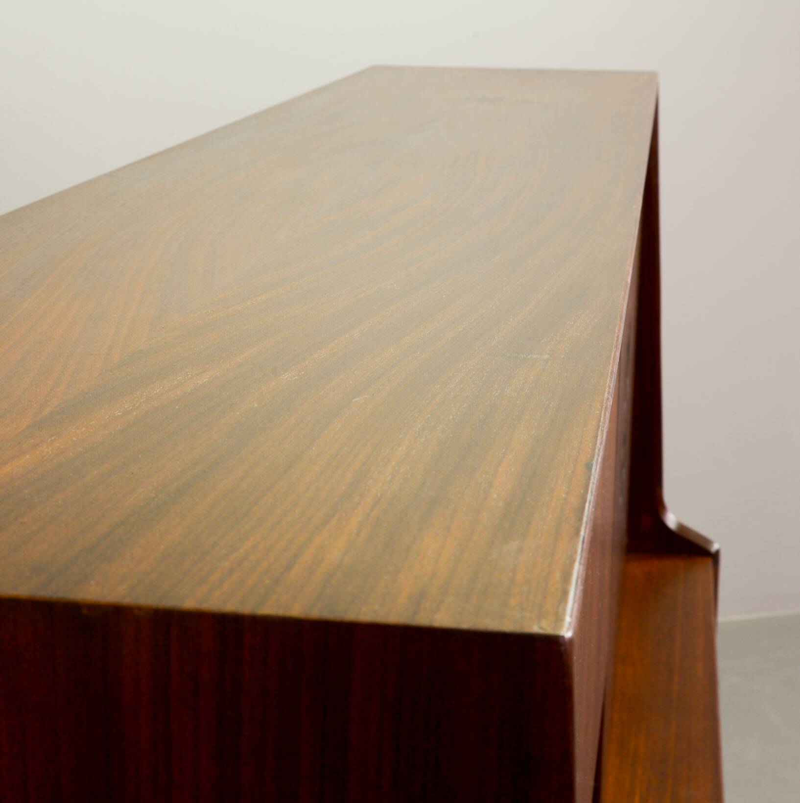 Louis van Teeffelen Vintage Design Teak Wooden High Sideboard for Webe 60s