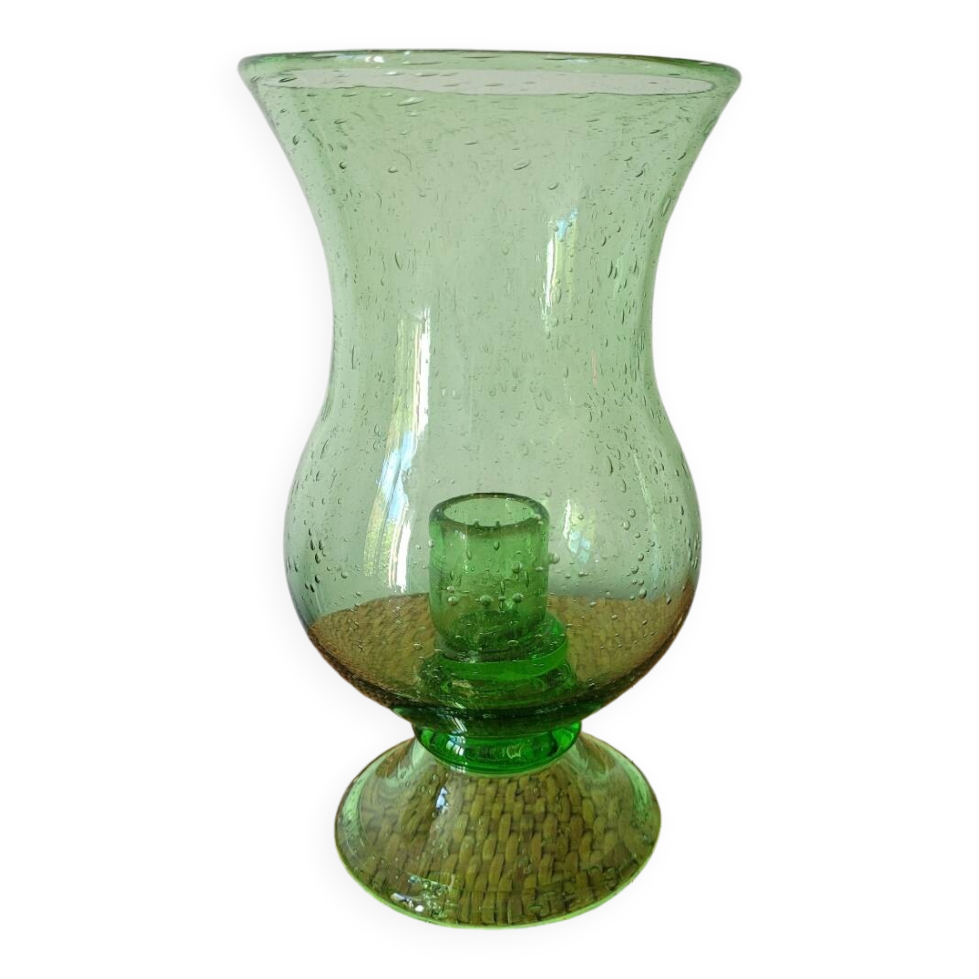 Biot bubble glass candle holder