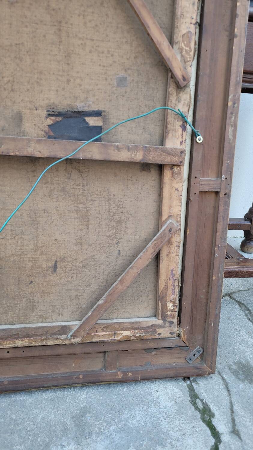 Oil on Canvas Portrait Painting of a Woman Framed 19th Century Signed