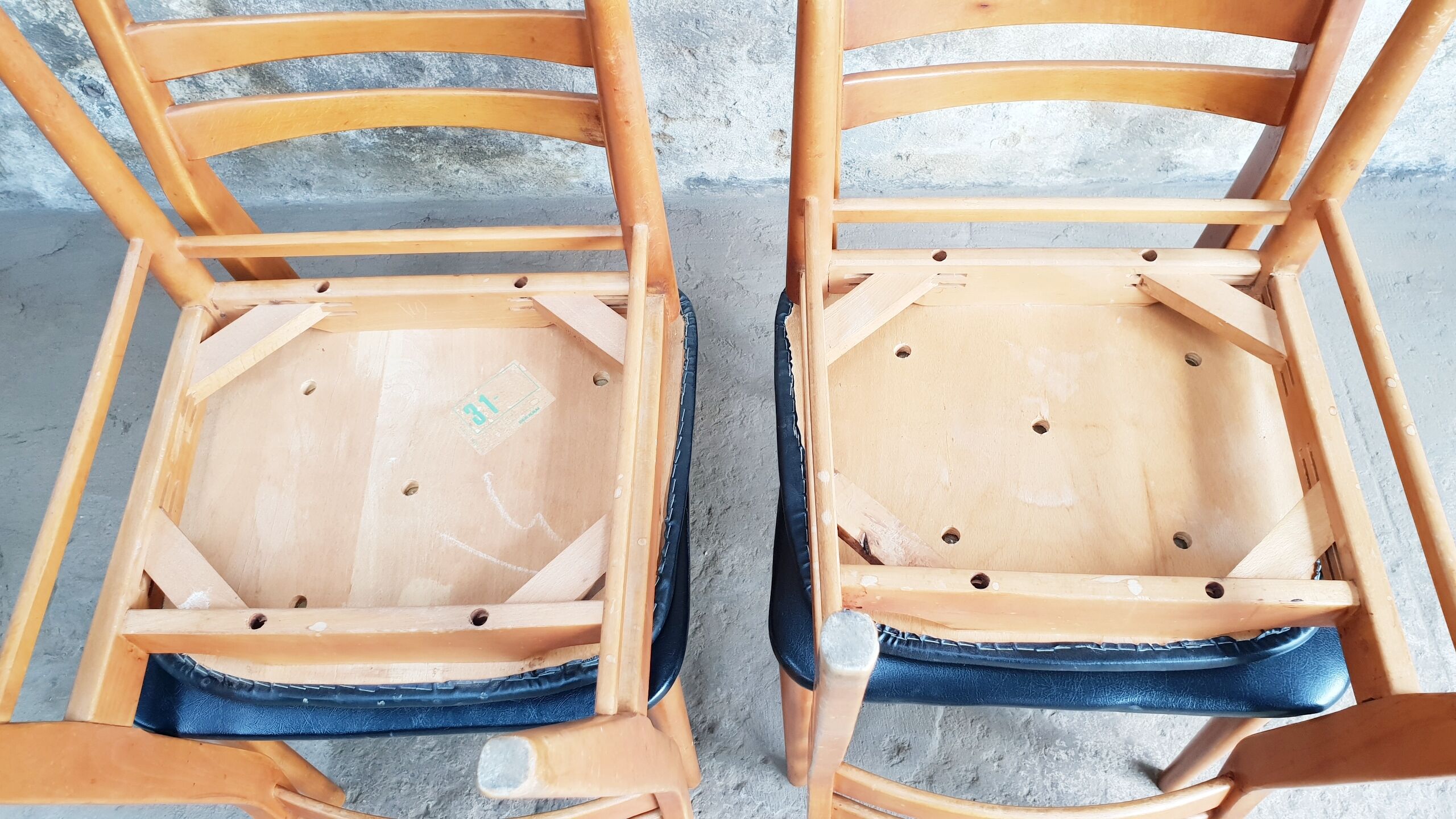 Set de 4 chaises scandinave vintage