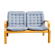 Sofa 2 places wool blue