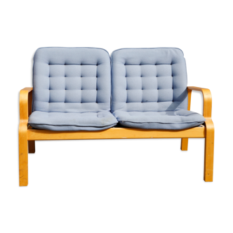 Sofa 2 places wool blue