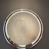 Pair of holophane wall lamps, chrome metal, france 1930 vintage art deco