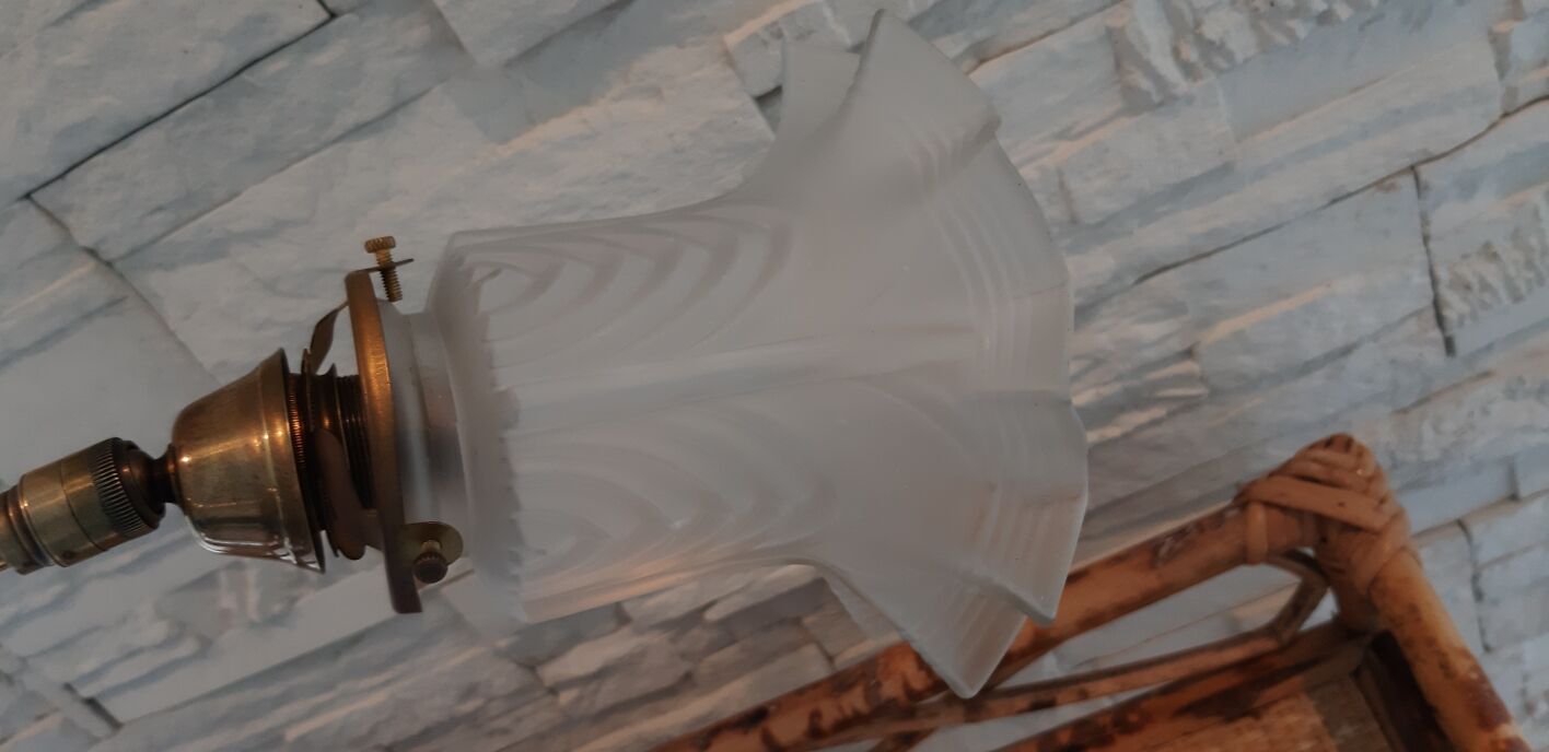 20/30s brass swan collar lamp